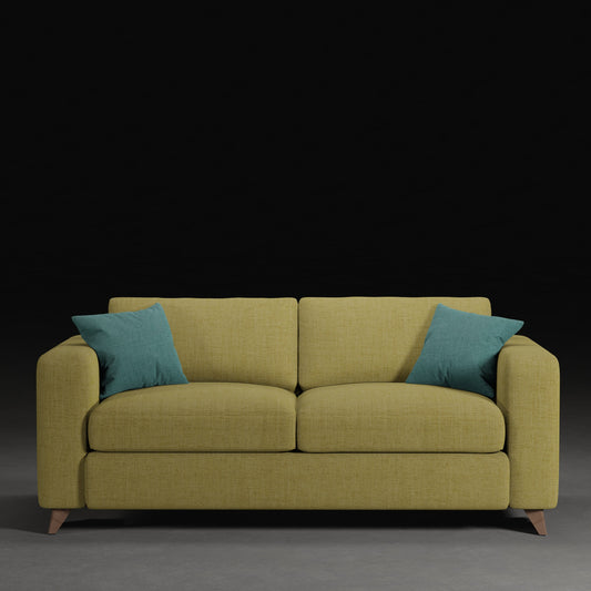 JUNIPER - 2 Seater Couch in Linen Finish | Yellow Colour