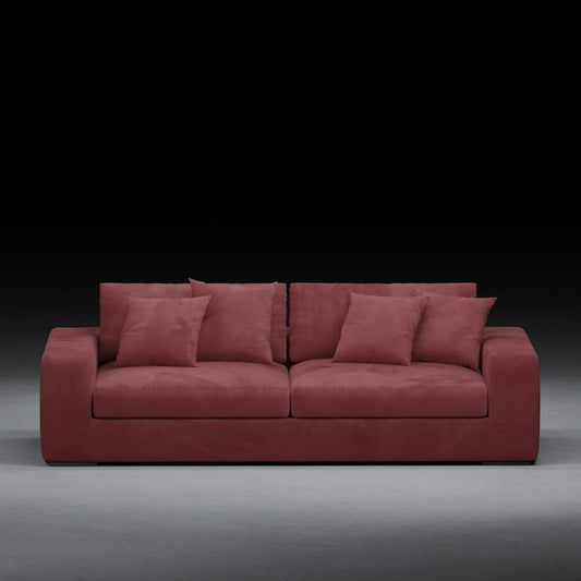 IVY - XL 2 Seater Couch in Velvet Finish | Maroon Color