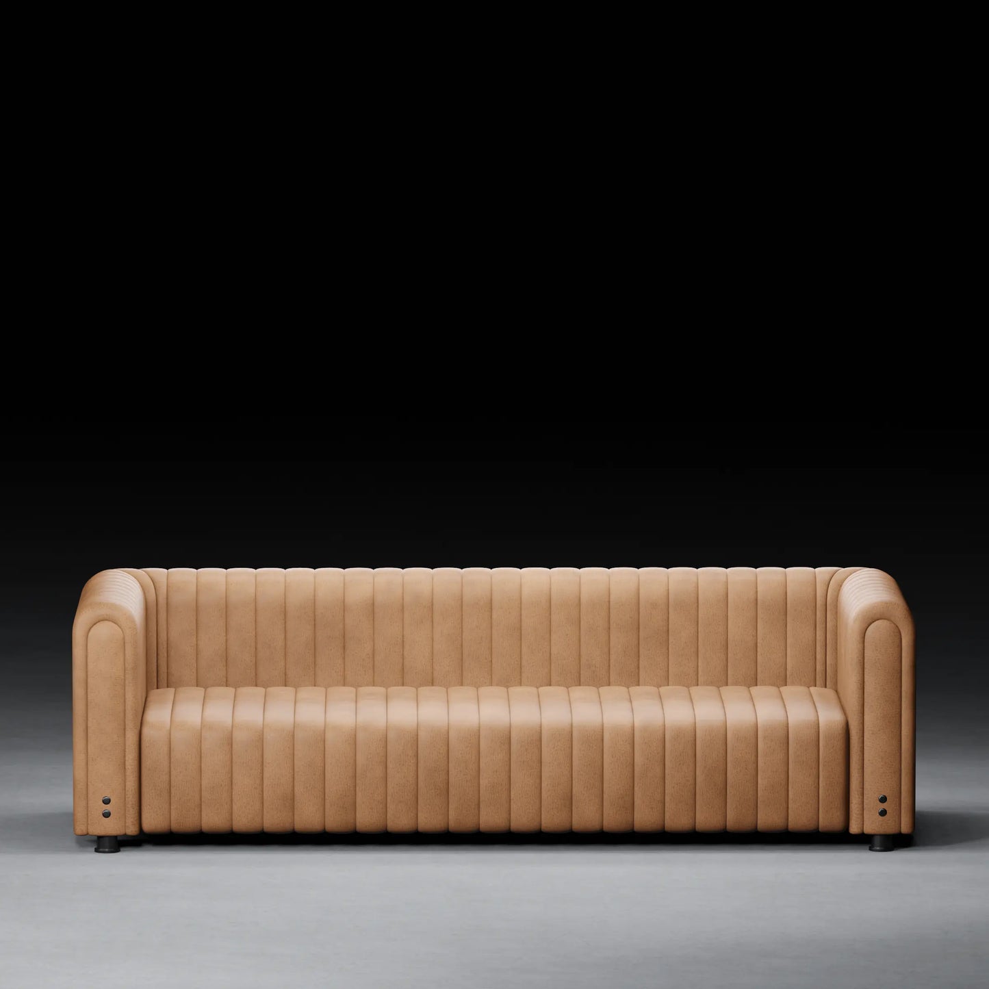FIG  - XL 3 Seater Couch in Leather Finish | Tan Color