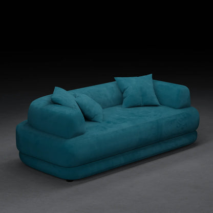 PLUM - 2 Seater Lounge Sofa in Velvet Finish | Dark Blue Color