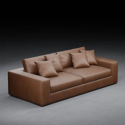 IVY - XL 2 Seater Couch in Leather Finish | Brown Color