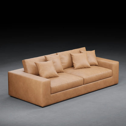 IVY - XL 2 Seater Couch in Leather Finish | Tan Color