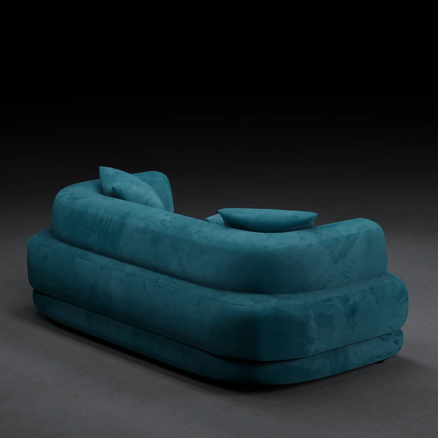 PLUM - 2 Seater Lounge Sofa in Velvet Finish | Dark Blue Color