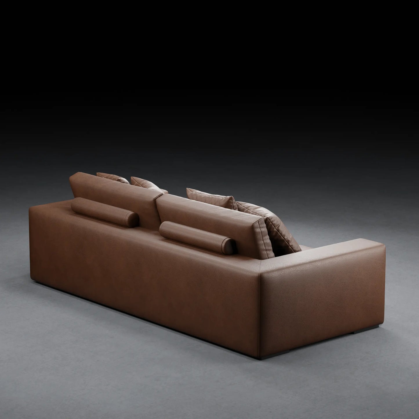 IVY - XL 2 Seater Couch in Leather Finish | Brown Color