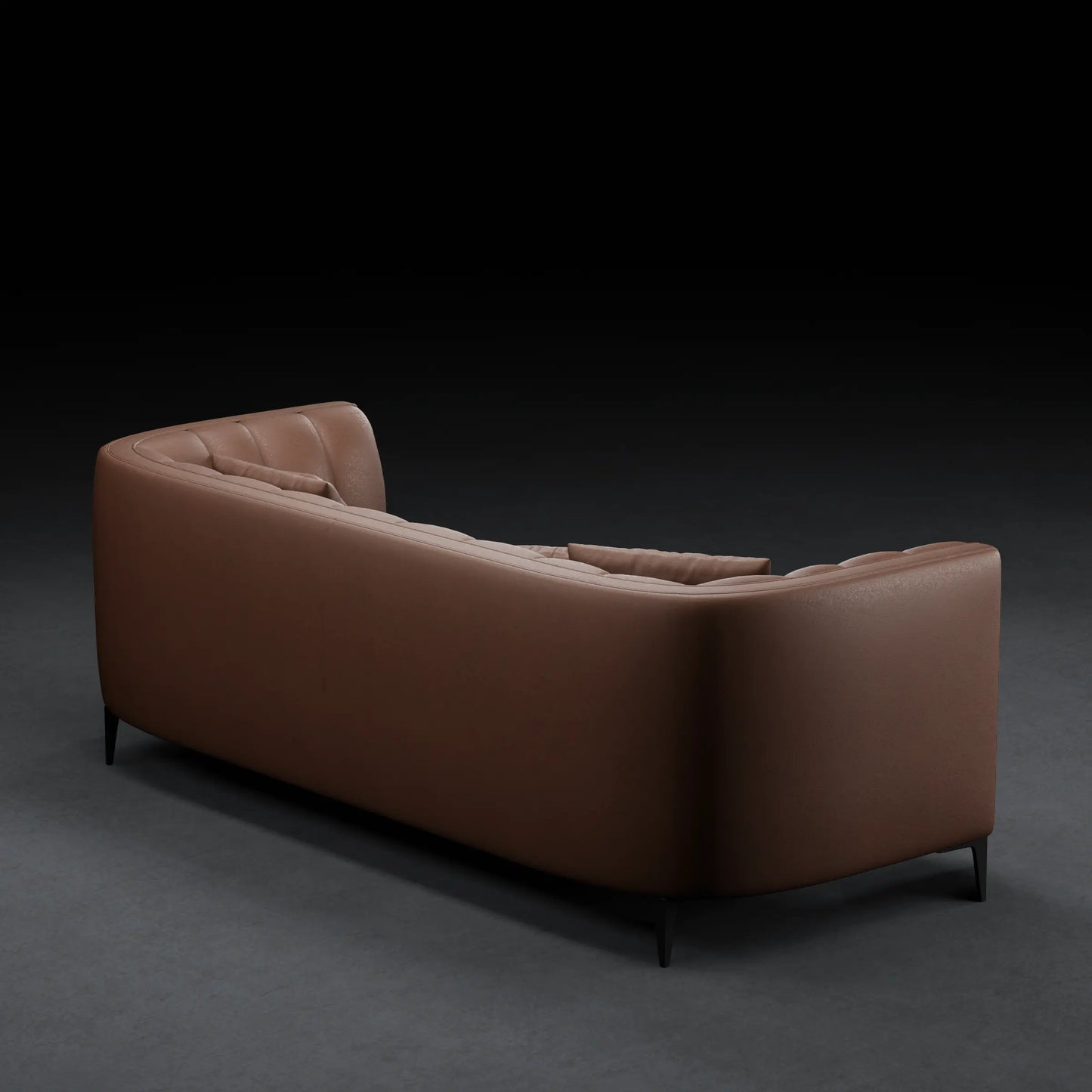 JASMINE - 2 Seater XL Couch in Leather Finish | Brown Color