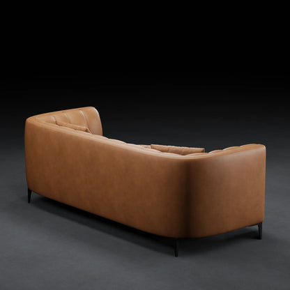 JASMINE - 2 Seater XL Couch in Leather Finish | Tan Color