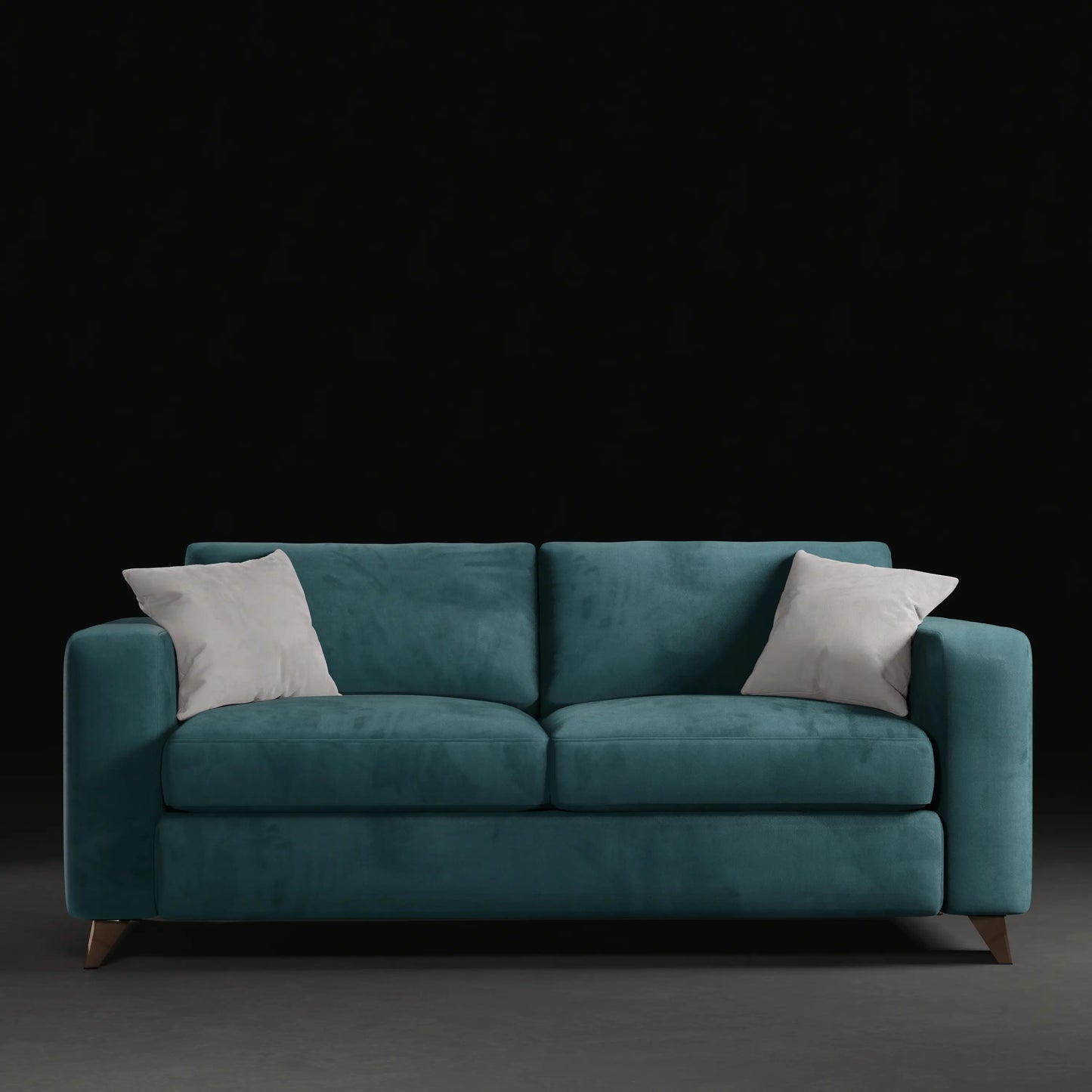 JUNIPER - 2 Seater Couch in Velvet Finish | Teal colour