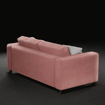 JUNIPER - 2 Seater Couch in Velvet Finish | Pink colour